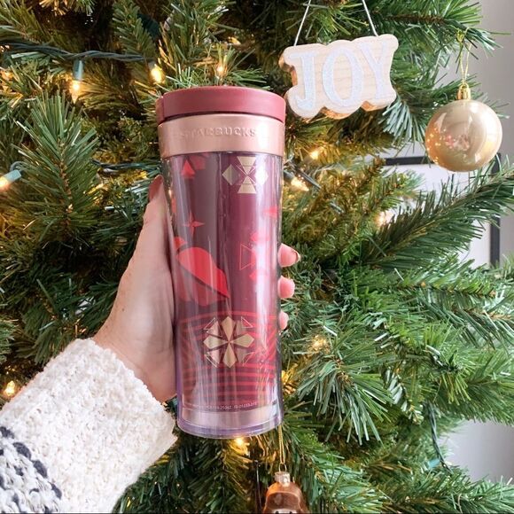 NWT 2013 Starbucks Bella Red Holiday Tumbler 12 oz - Picture 1 of 9